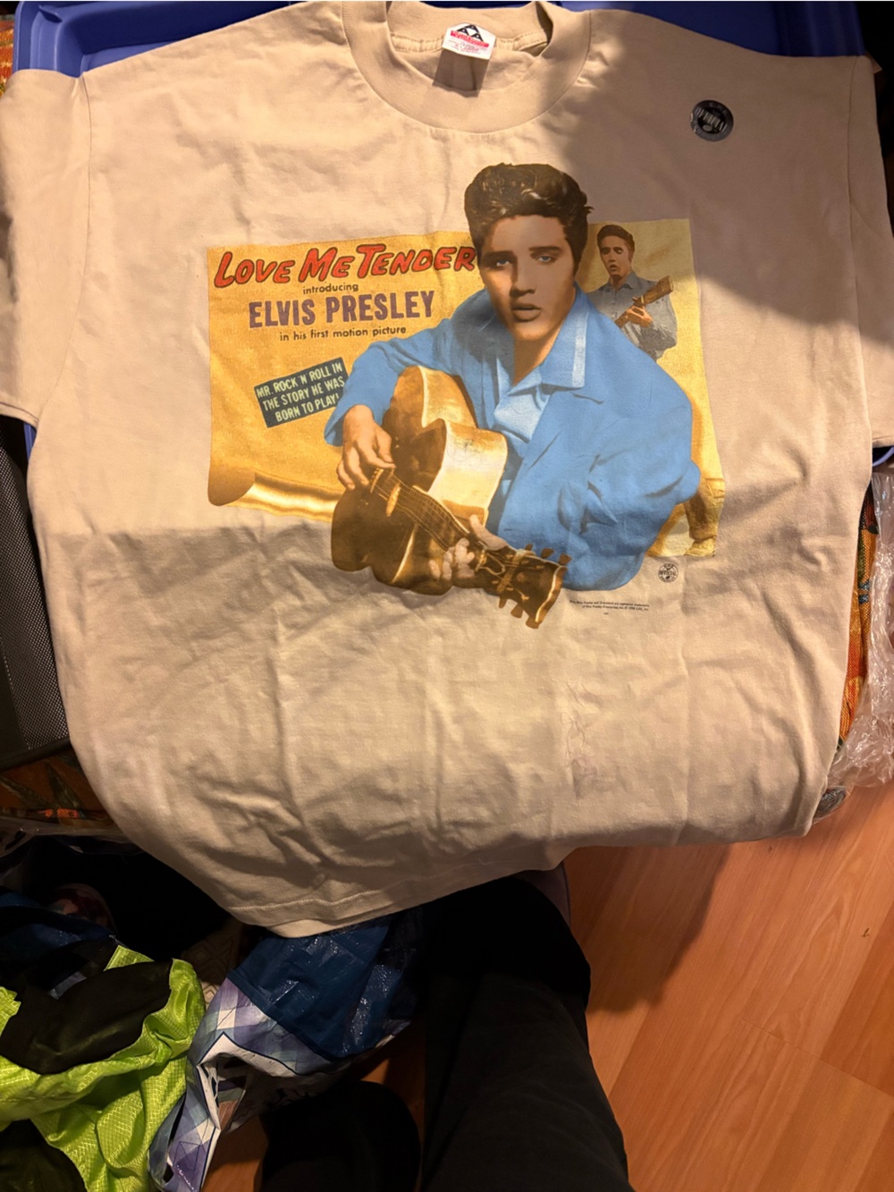 Elvis Presley 'Love Me Tender' Graphic Tee - Cream